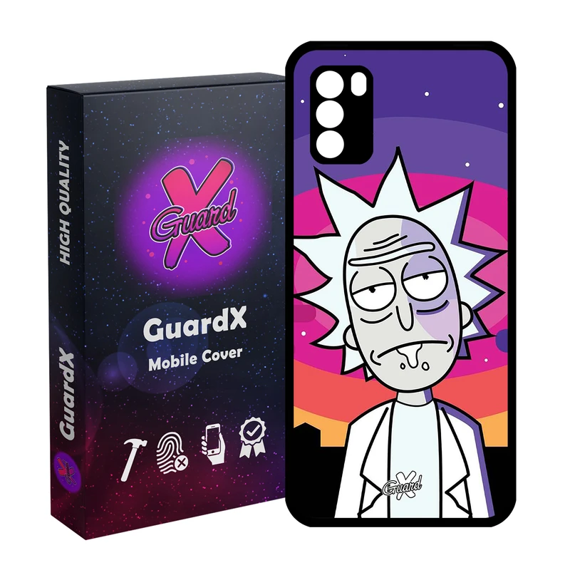 کاور گارد ایکس طرح Rick and Morty مدل Glass10099 مناسب برای گوشی موبایل شیائومی Poco M3