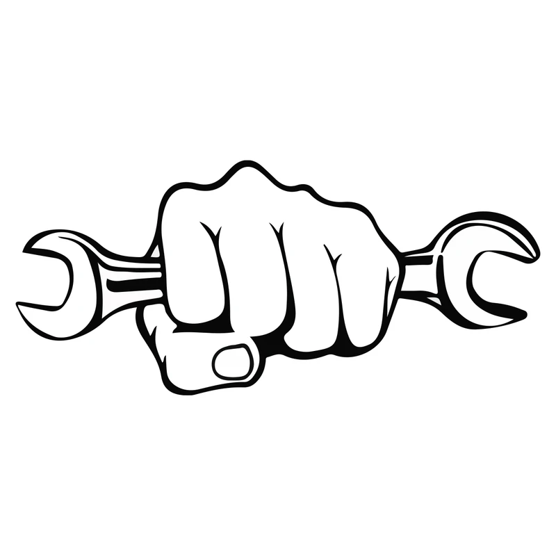 استیکر خودرو پویا مارکت طرح مکانیک کد 638