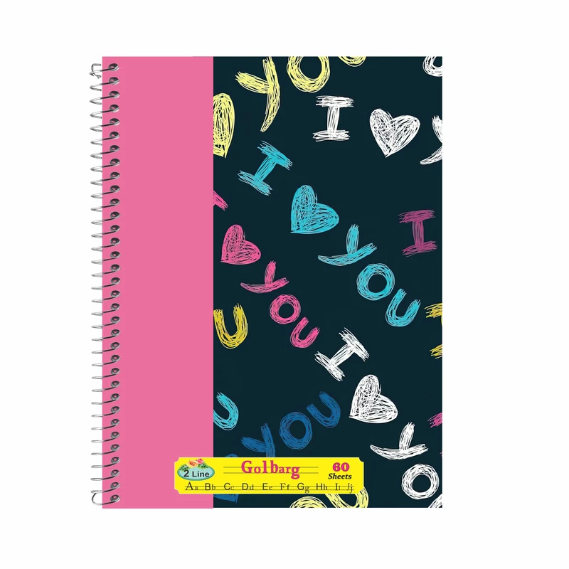 دفتر زبان 60 برگ گلبرگ طرح دبیرستانی کد 60642