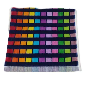 حوله دستی گلزار چهارخونه الوان سایز 70x35 سانتی متر