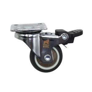چرخ گردان کفی‌دار مدل ترمز دار کد YP-GARDAN-35MM