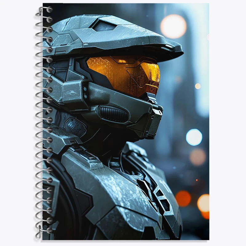 دفتر لغت 50 برگ خندالو طرح مستر چیف (Master Chief)  کد N5000