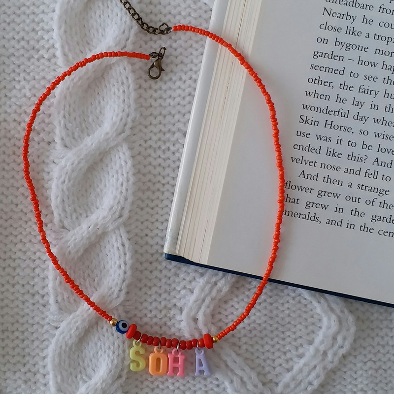 گردنبند دخترانه مدل تابستانی اسم سها G113