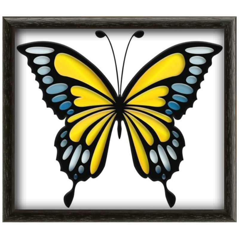 تابلو ویترای طرح پروانه کد 35003