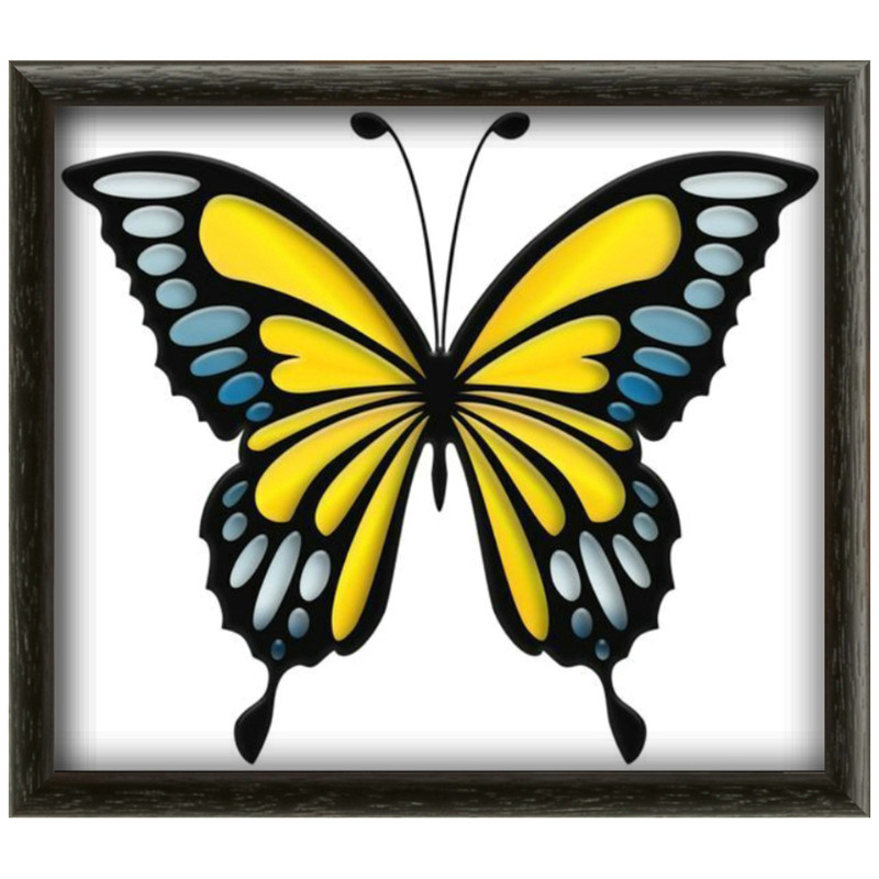 تابلو ویترای طرح پروانه کد 35003