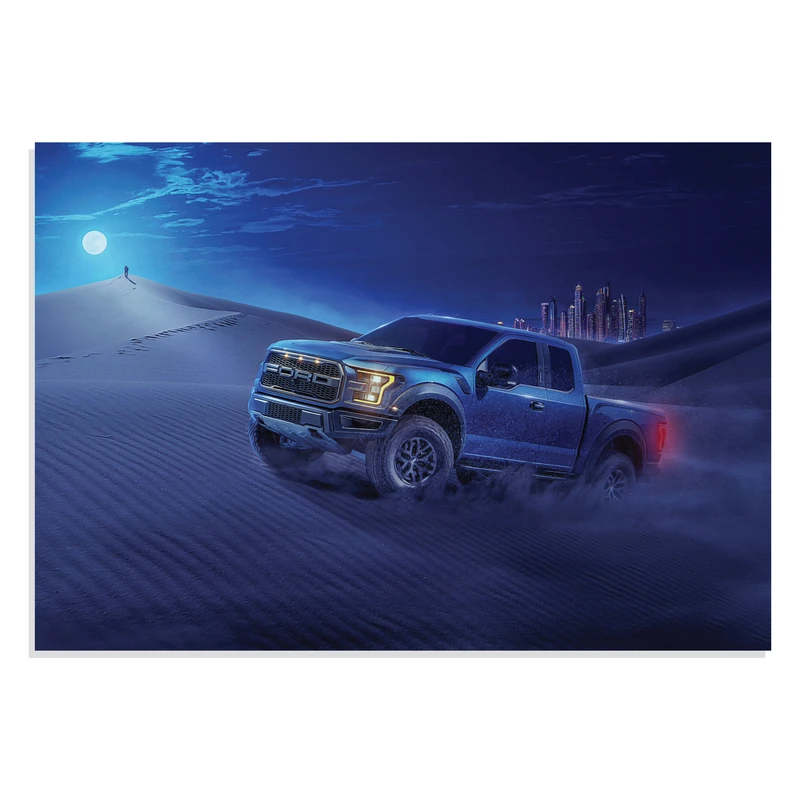 پوستر طرح ماشین آف رود فورد در بیابان Ford in Desert مدل NV0642