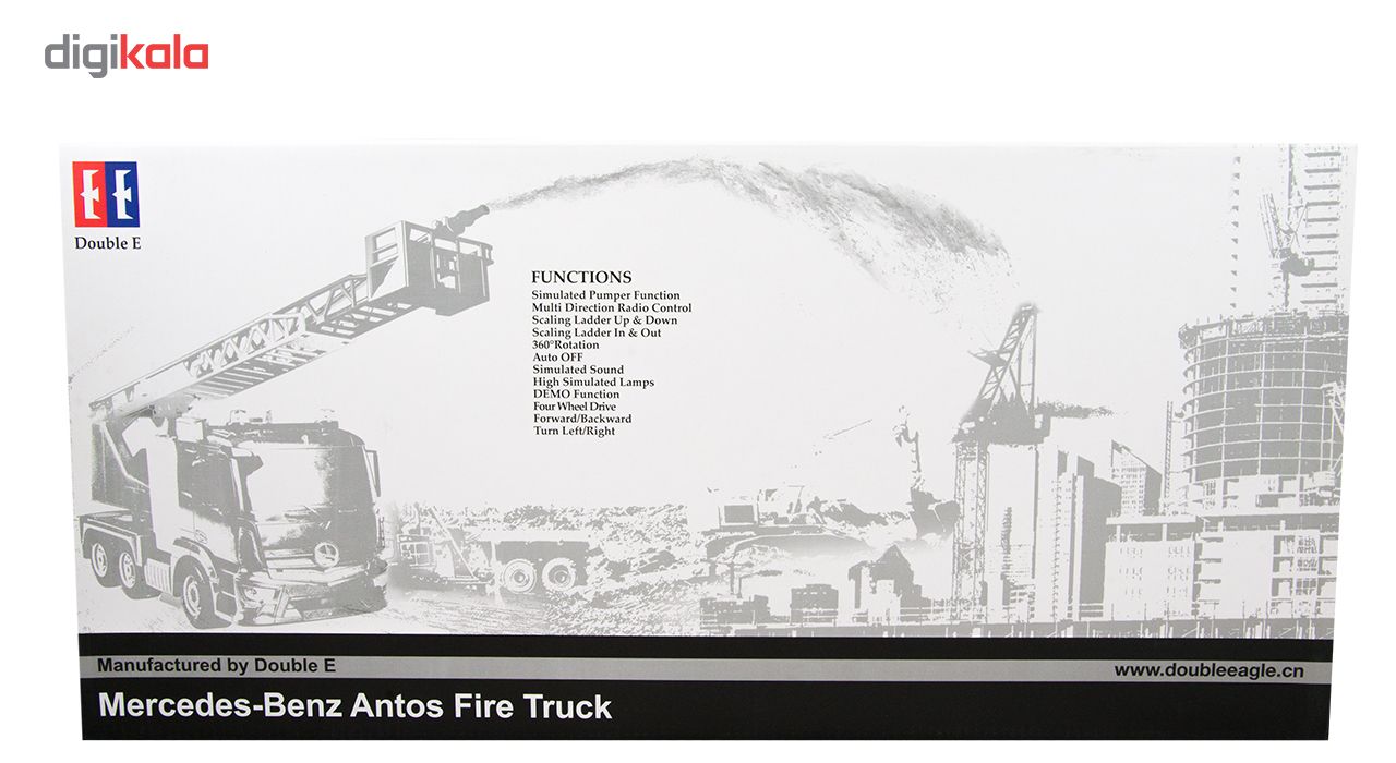 ماشین بازی کنترلی دبل ای مدل Mercedes Benz Antos Fire Truck