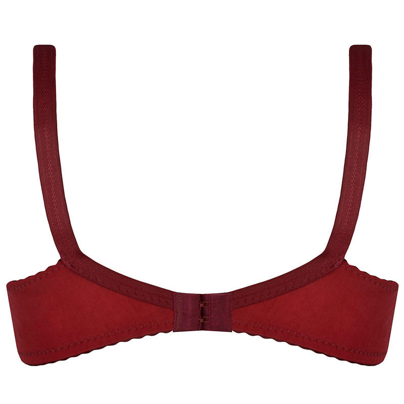 سوتین زنانه دکسونری مدل 355009218 دانتل رنگ زرشکی