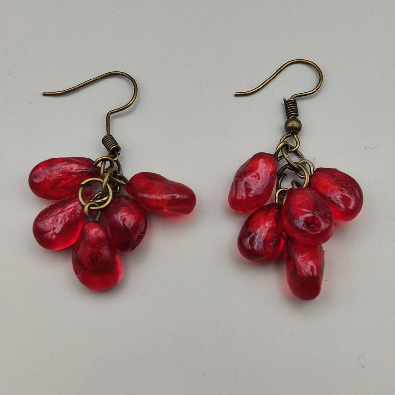 گوشواره آویز زنانه مدل دانه های انار