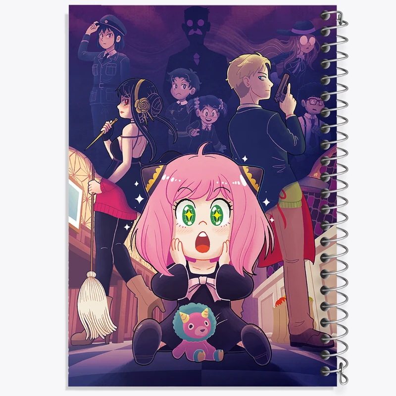 دفتر ژورنال نویسی 50 برگ خندالو مدل نقطه ای طرح انیمه اسپای ایکس فمیلی (Spy x Family) کد N4269