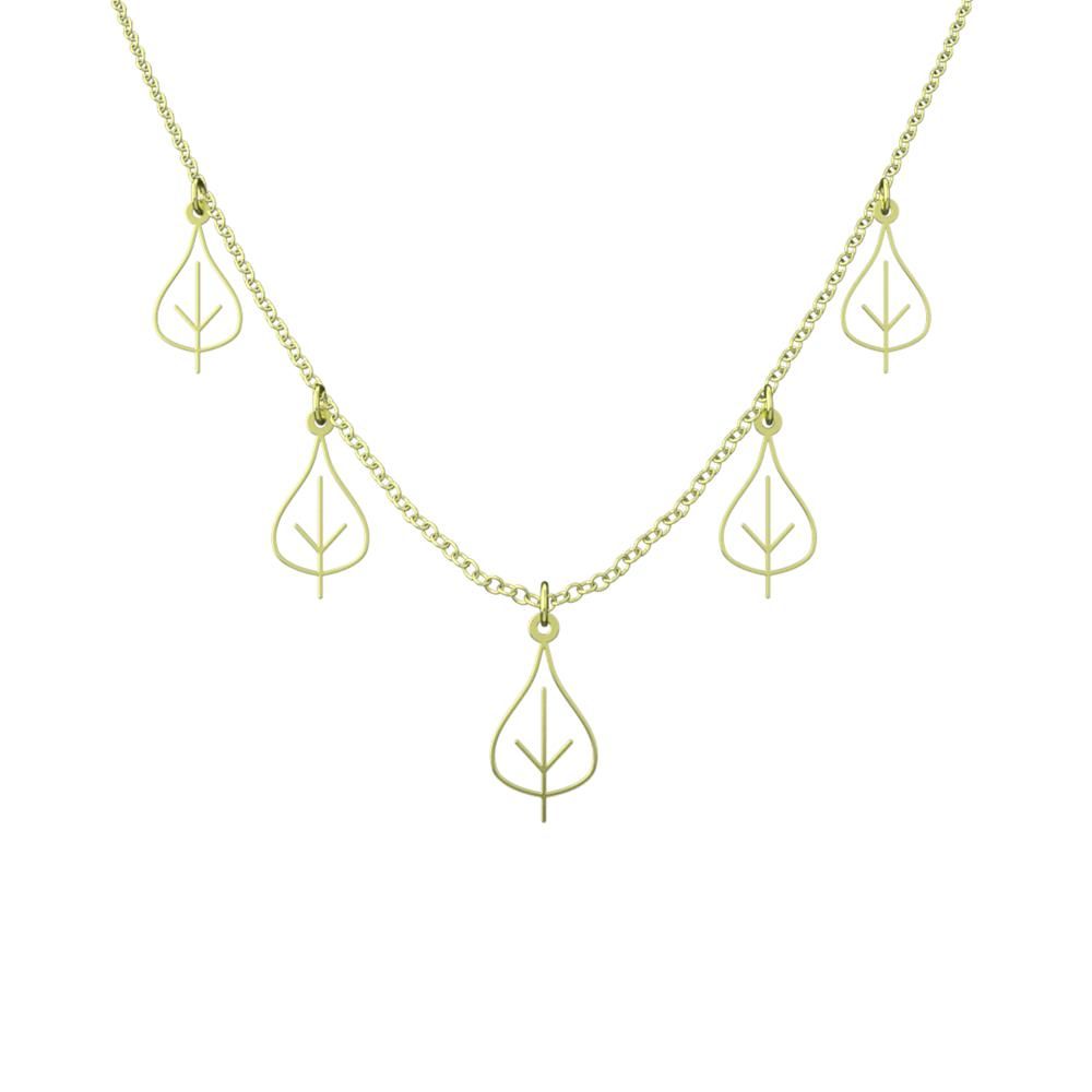 گردنبند طلا 18 عیار زنانه مدوپد مدل برگ کد RNA15874 - - 6