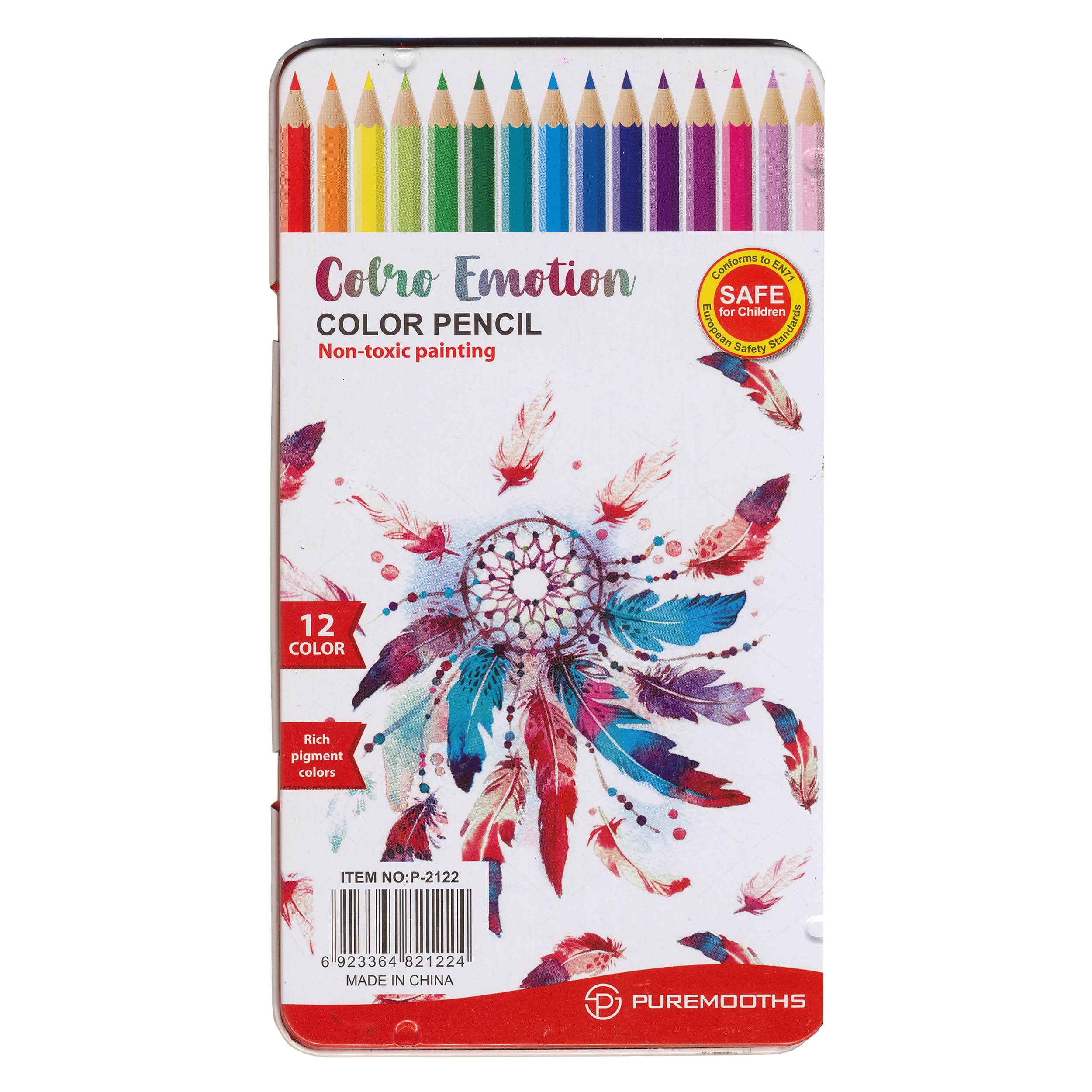 مداد رنگی 12 رنگ پورموتس مدل p-2122