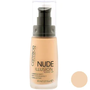 کرم پودر کاتریس سری Nud Illusion مدل Nud Vanilla شماره 015 حجم 30 میلی لیتر