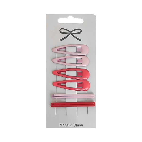 ست گیره و سنجاق مو زنانه مدل تق تقی پاستیلی شاین کد 4038 بسته 8 عددی