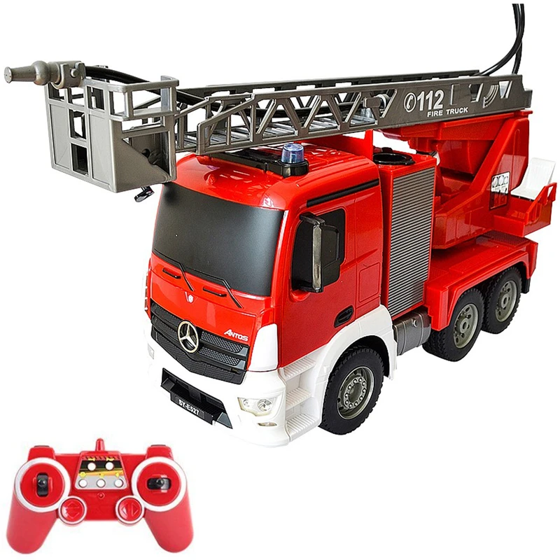 ماشین بازی کنترلی دبل ای مدل Mercedes Benz Antos Fire Truck