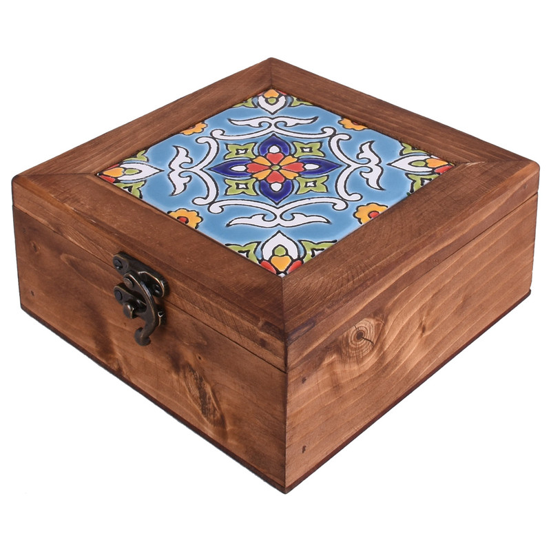 جعبه کاشی طرح قاب ختایی مدل 00-01 