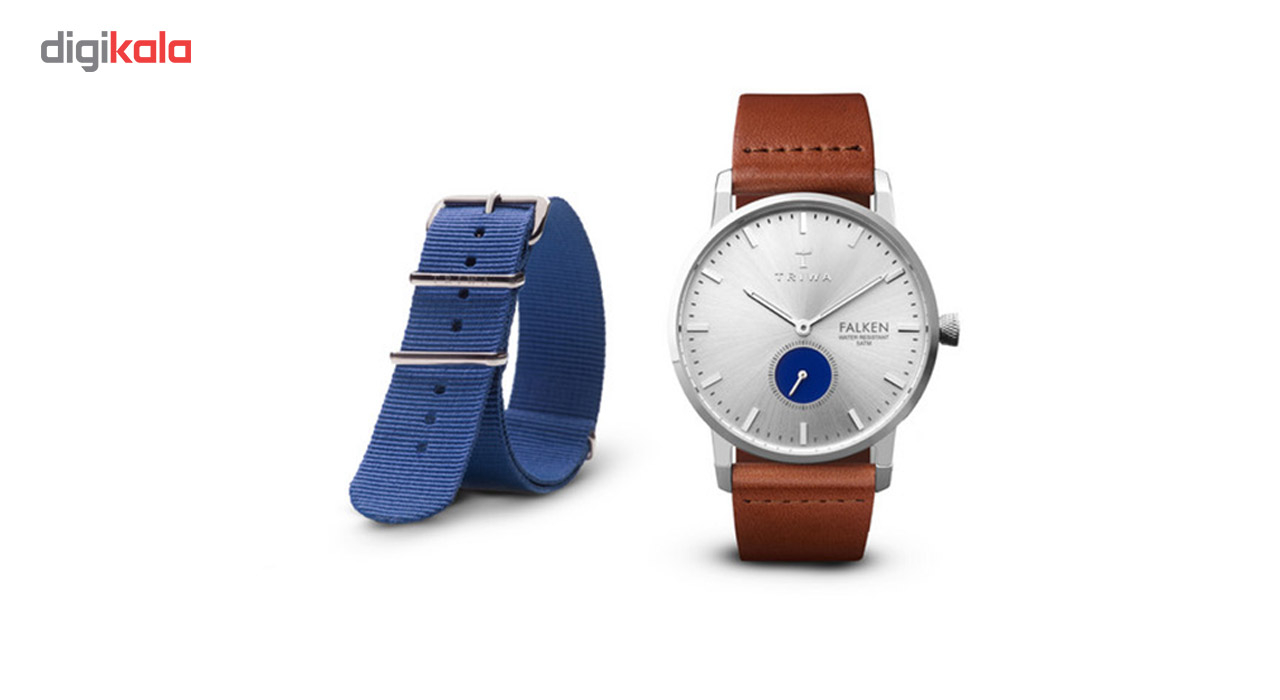 ساعت مچی عقربه‌ای تریوا مدل Blue eye falken با یک بند اضافی