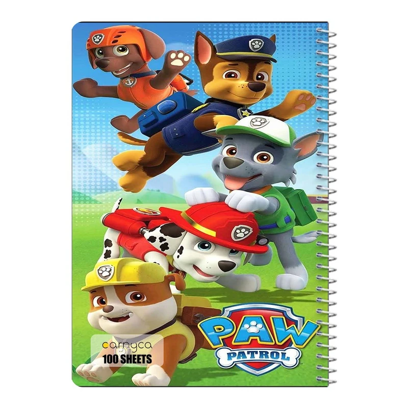 دفتر مشق 100 برگ سیمی کارنیکا طرح سگ های نگهبان paw patrol کد 57292