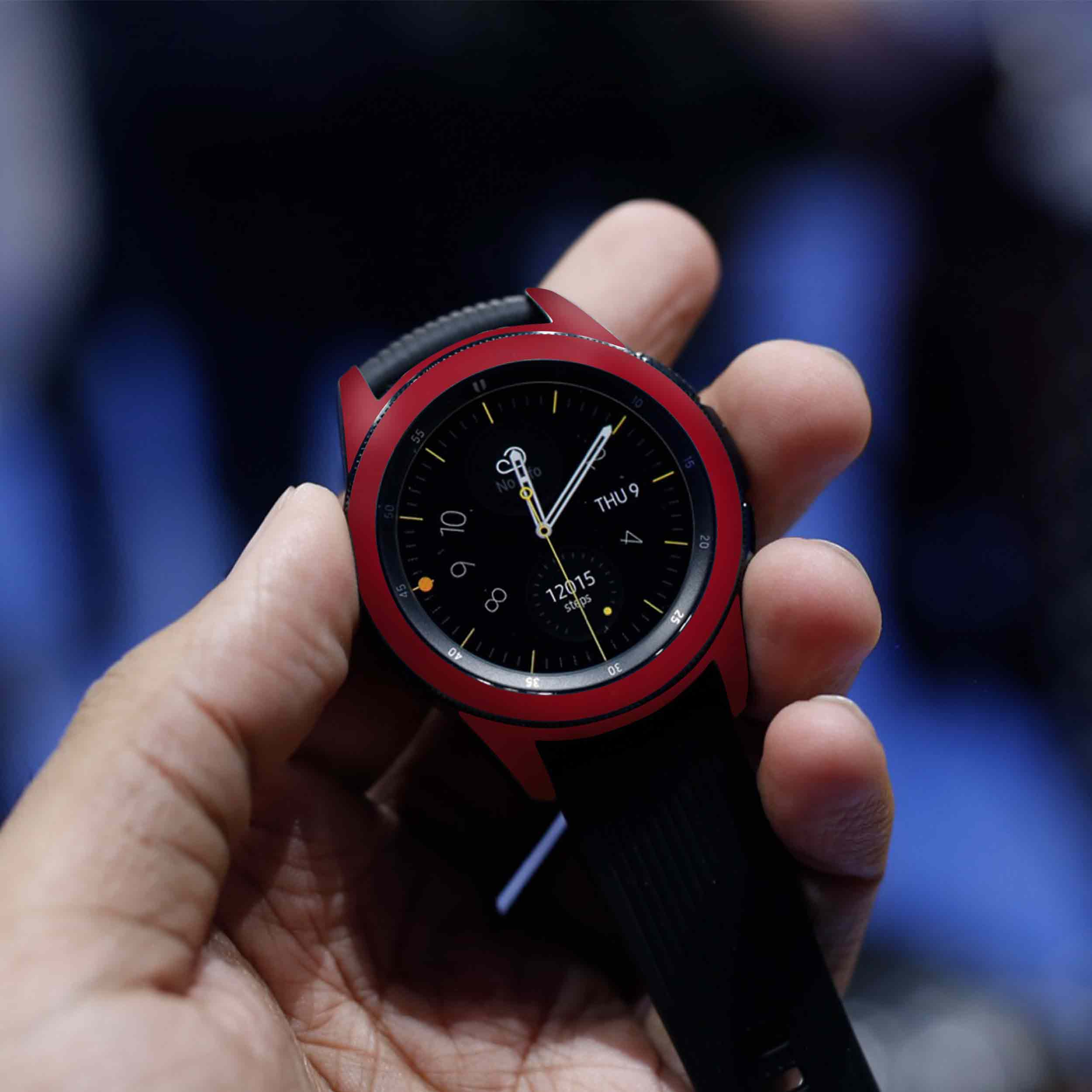 برچسب ماهوت طرح Matte-Warm-Red مناسب برای ساعت هوشمند سامسونگ Galaxy Watch 42mm