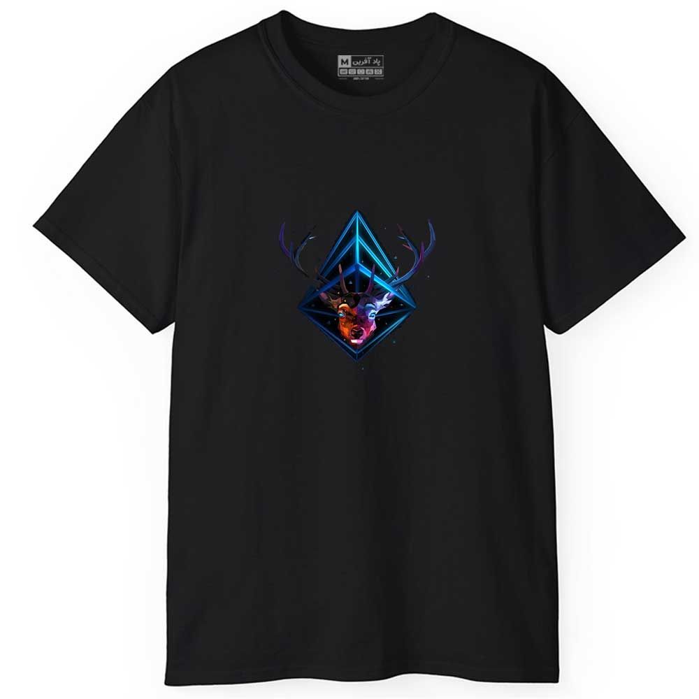 تی شرت آستین کوتاه مردانه پاد آفرین مدل اسپرت طرح گوزن کد 01175 -  - 1