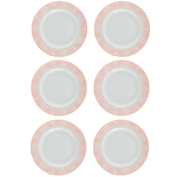 بشقاب غذاخوری چینی زرین ایران مدل رزنتال بسته شش عددی