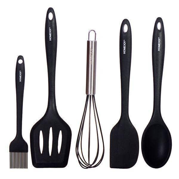 سرویس کفگیر و ملاقه 5 پارچه هوم جوی مدل سلیکونی