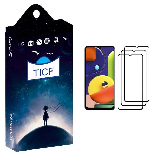 محافظ صفحه نمایش تی ای سی اف مدل +HD مناسب برای گوشی موبایل سامسونگ Galaxy A50s بسته سه عددی