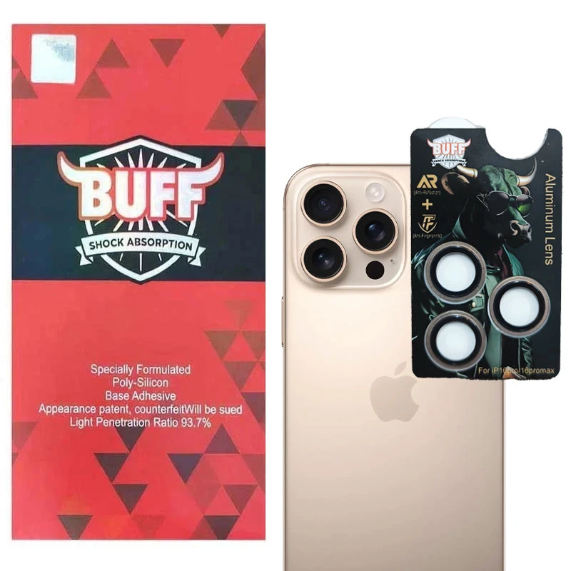 محافظ لنز دوربین فلزی بوف مدل Aluminum Metal مناسب برای گوشی موبایل اپل iPhone 16 Pro/ 16 Pro Max