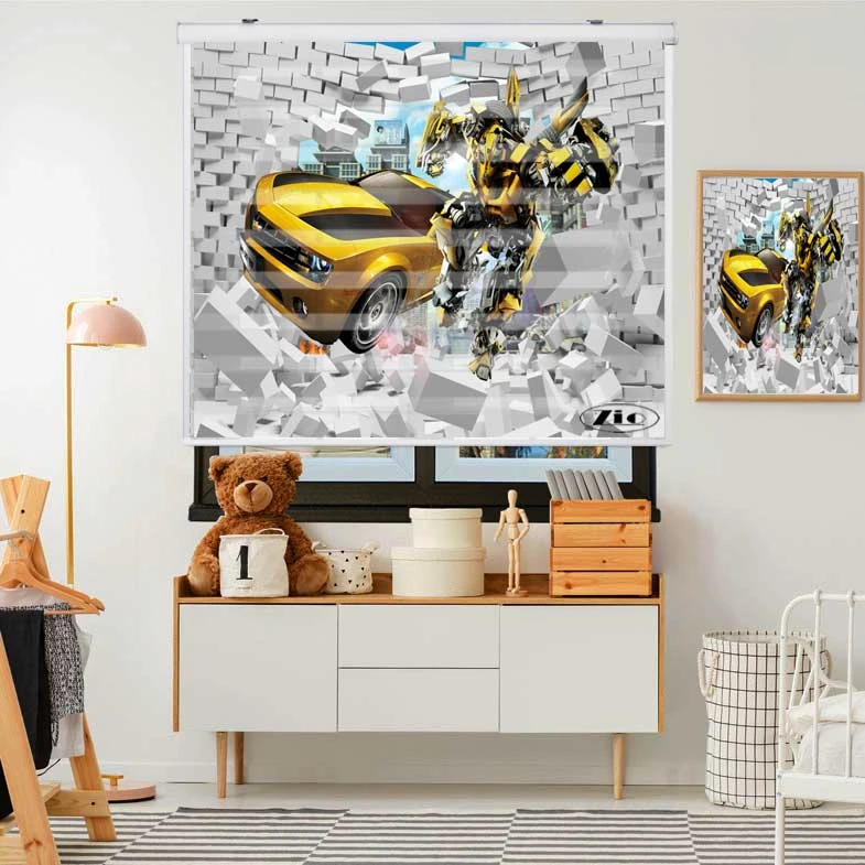 پرده زبرا زیو کد K3052 سایز 150X150 سانتی متر