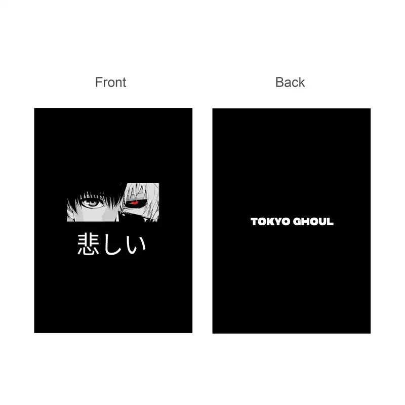 دفتر کلاسوری 100 برگ پدیده نقش مدل 26 حلقه کالکشن انیمه طرح توکیو غول Tokyo Ghoul کد 02