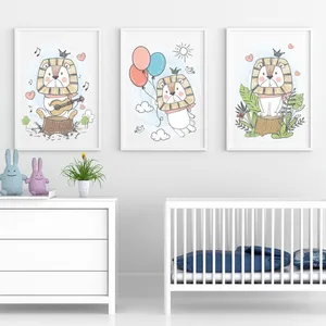 تابلو کودک و نوزاد آوین دریم مدل شیر مجموعه سه عددی