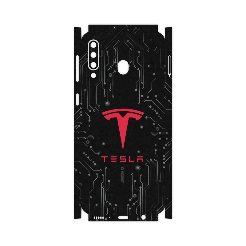 برچسب پوششی ماهوت مدل Full skin-TESLA-Motors مناسب برای گوشی موبایل سامسونگ Galaxy M30