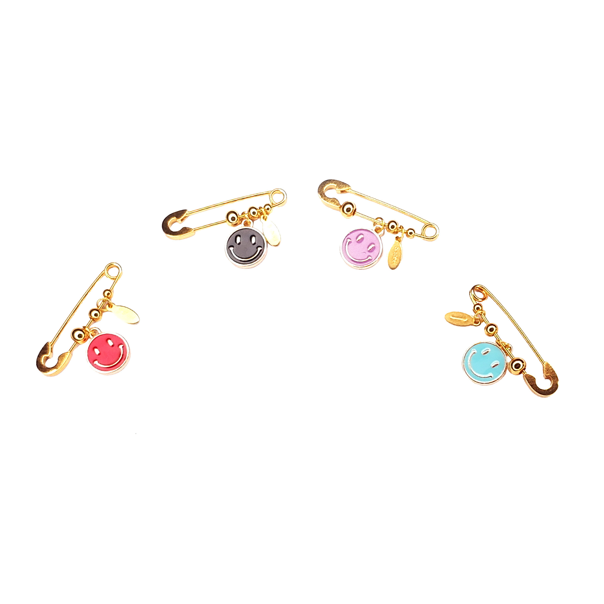 سنجاق سینه زنانه مدل اسمایلی