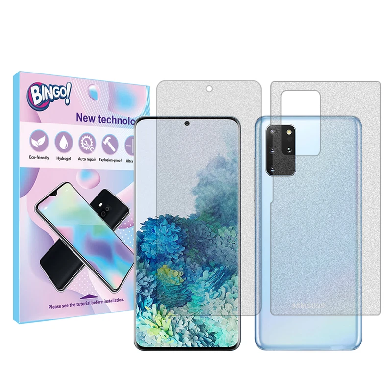 محافظ صفحه نمایش مات بینگو مدل Tough مناسب برای گوشی موبایل سامسونگ Galaxy S20 Plus به همراه محافظ پشت گوشی