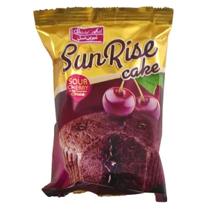 کیک کاکائویی با مارمالاد آلبالو سان رایس شیرین عسل - 40 گرم بسته 48 عددی