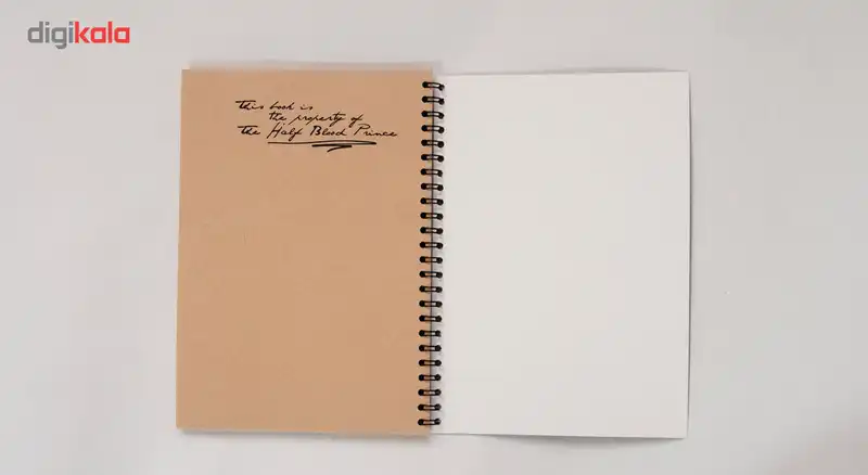 دفتر یادداشت 50 برگ بیگای استودیو مدل شاهزاده دورگه به همراه نامه ی هاگوارتز
