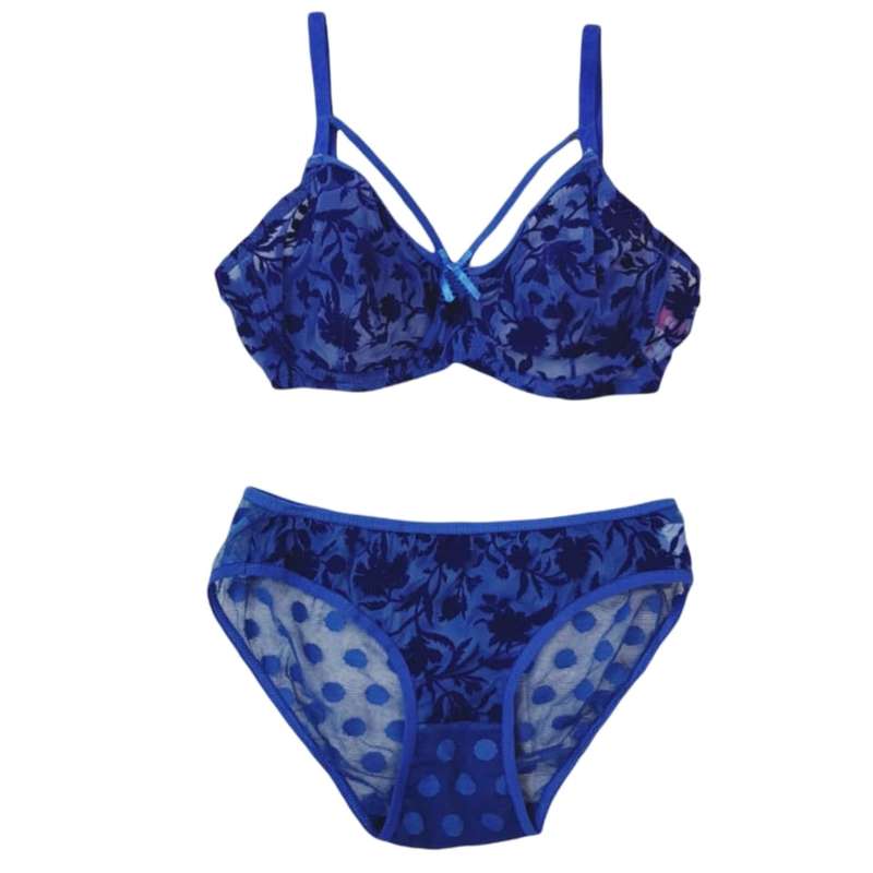 ست سوتین و شورت زنانه مدل مخمل هارنس دار کد 9000