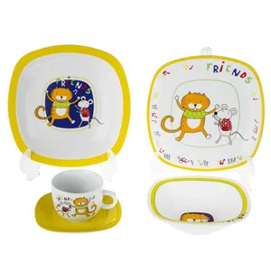 Zarin Iran Italia F Friends 5 Pieces Porcelain Children Dinnerware Set High Grade