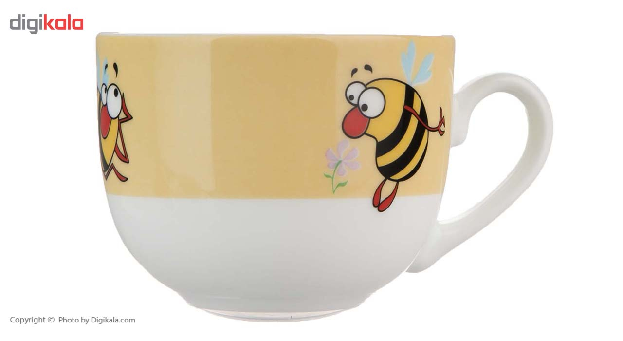 سرویس غذاخوری 5 پارچه کودک چینی زرین ایران سری ایتالیا اف مدل Bamblby درجه یک