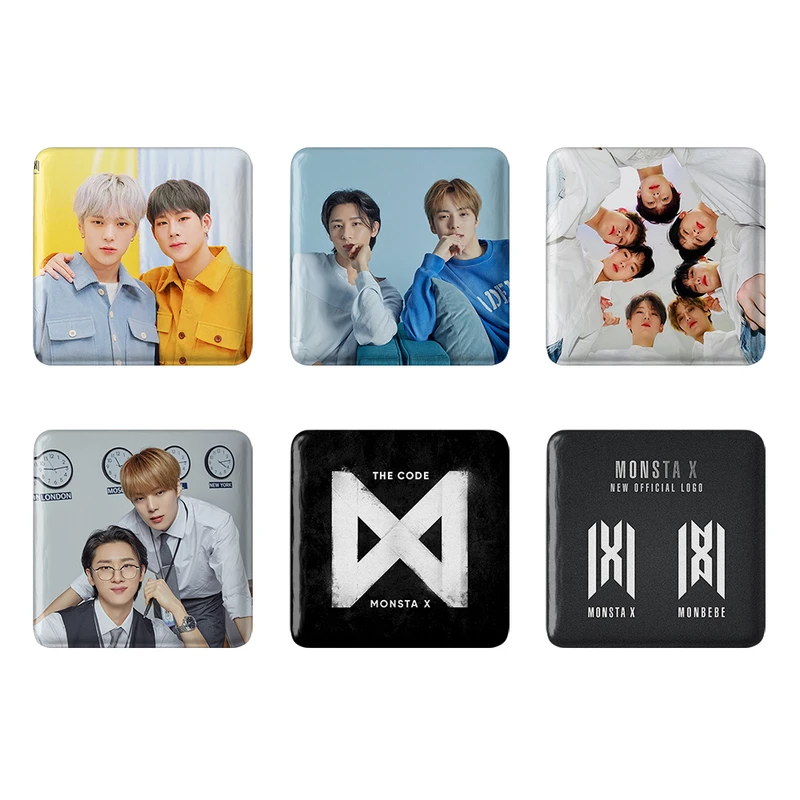 مگنت خندالو طرح گروه مانستا اکس MONSTA X کد 1268A مجموعه 6 عددی