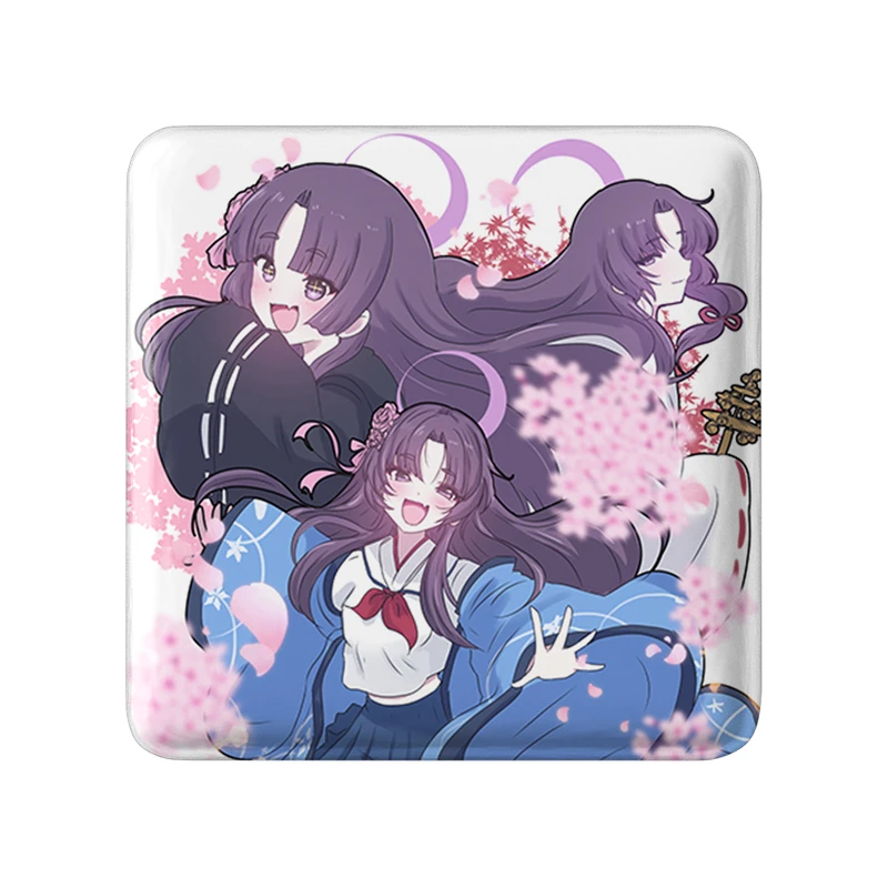 پیکسل خندالو طرح بازی آرشیو آبی (Blue Archive) مدل مربعی کد 34360