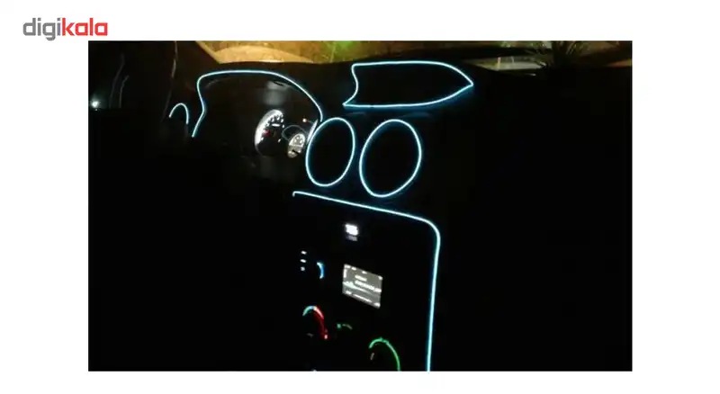 چراغ ال وایر لبه دار با ترانس طول سیم 200 سانتیمتر