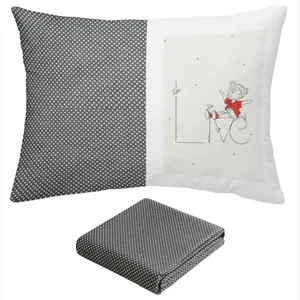 سرویس ملحفه 1 نفر 2 تکه مدل کشدار طرح Love