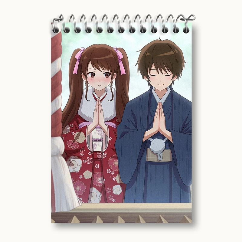 دفتر یادداشت 50 برگ خندالو مدل ایزومی و کوئیچی انیمه دیگری کد 32032