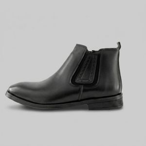 نیم‌بوت مردانه چرم طبیعی مدل WO