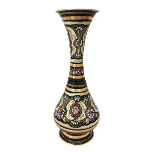 گلدان مسی میناکاری شده مدل 1