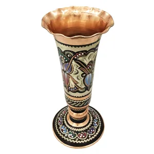 گلدان مسی مدل لب چین