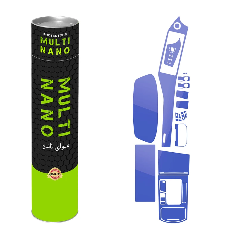 برچسب محافظ مانیتور و کنسول خودرو مولتی نانو مدل X-F1T مناسب برای بهمن دیگنیتی پرستیژ مجموعه 13 عددی