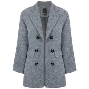 پالتو زنانه مدل LmZ401 رنگ  طوسی