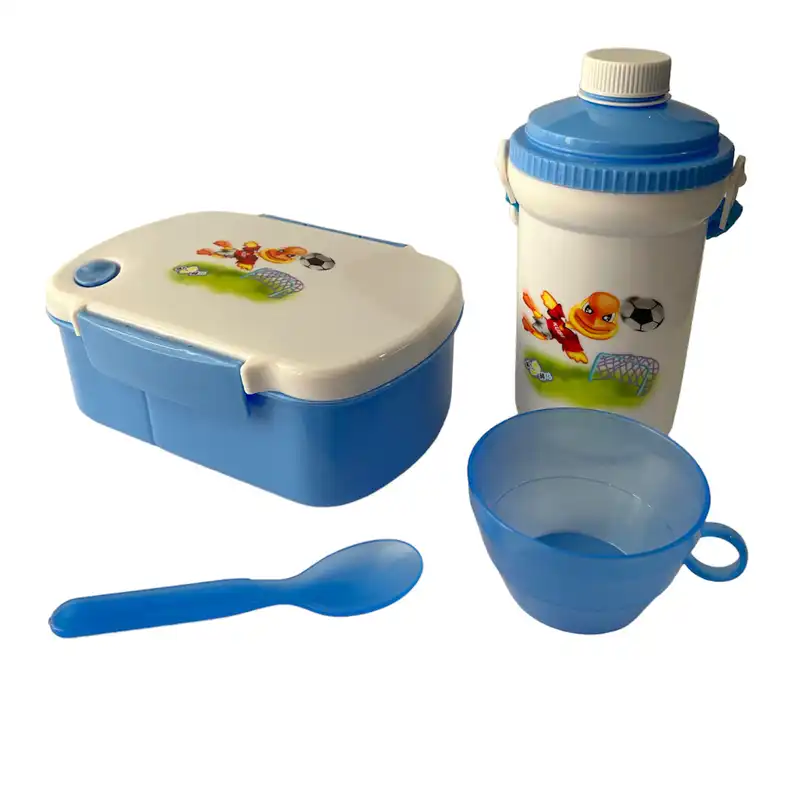 قمقمه کودک طرح اردک گنجایش 0.7 لیتر به همراه ظرف غذا